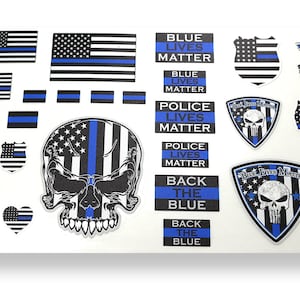 R/C Scale Police Blue Line Sticker Crawler Rock Crawl RC Remote Control Pack Set Garage Diorama Vinyl Decal