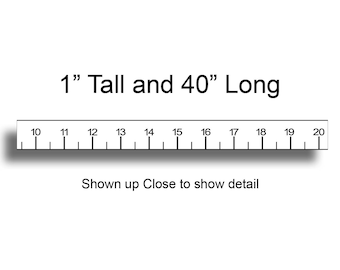 White Sticky 40 Inch Ruler Self Adhesive Sticker for Fishing Fish Boat Boating Sewing and More