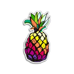 Regnbåge Ananas Klistermärke Bil Fordonsfönster Stötfångare Dekal Kylare Laptop Färgglad