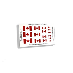 Mini Canadian Flag Scale Stickers Canada Vinyl Die Cut Decal RC Car Remote Control 4x4 Truck Crawler Phone Graphic Red Maple Leaf
