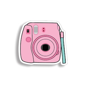 Cute Camera Sticker Silly cartoon Photographer Photo Cup Cooler Flask Laptop Car Vehicle Window Bumper Vinyl Decal Graphic