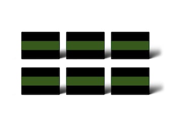 Mini línea verde pegatina militar aplicación de la ley OD policía ejército coche placa de matrícula etiqueta de vinilo calcomanía gráfica