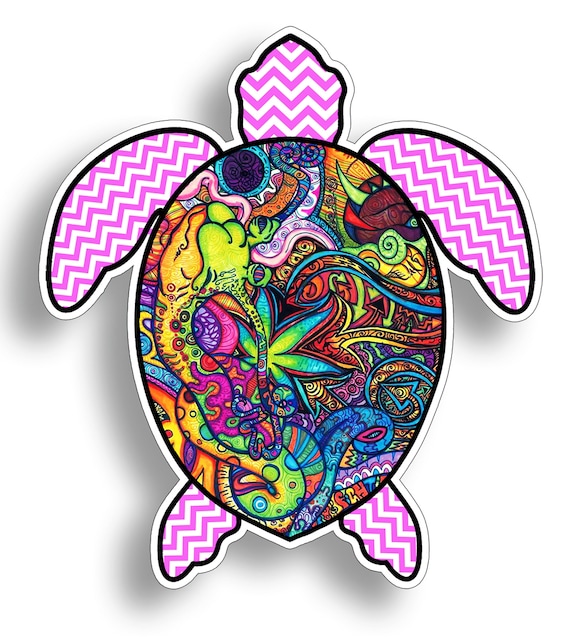 Oversize .030 Main Bearings Sea Turtle Vinyl Sticker Decal - 4x4 Inch Waterproof Die-Cut Sticker Turtle Car Accessories