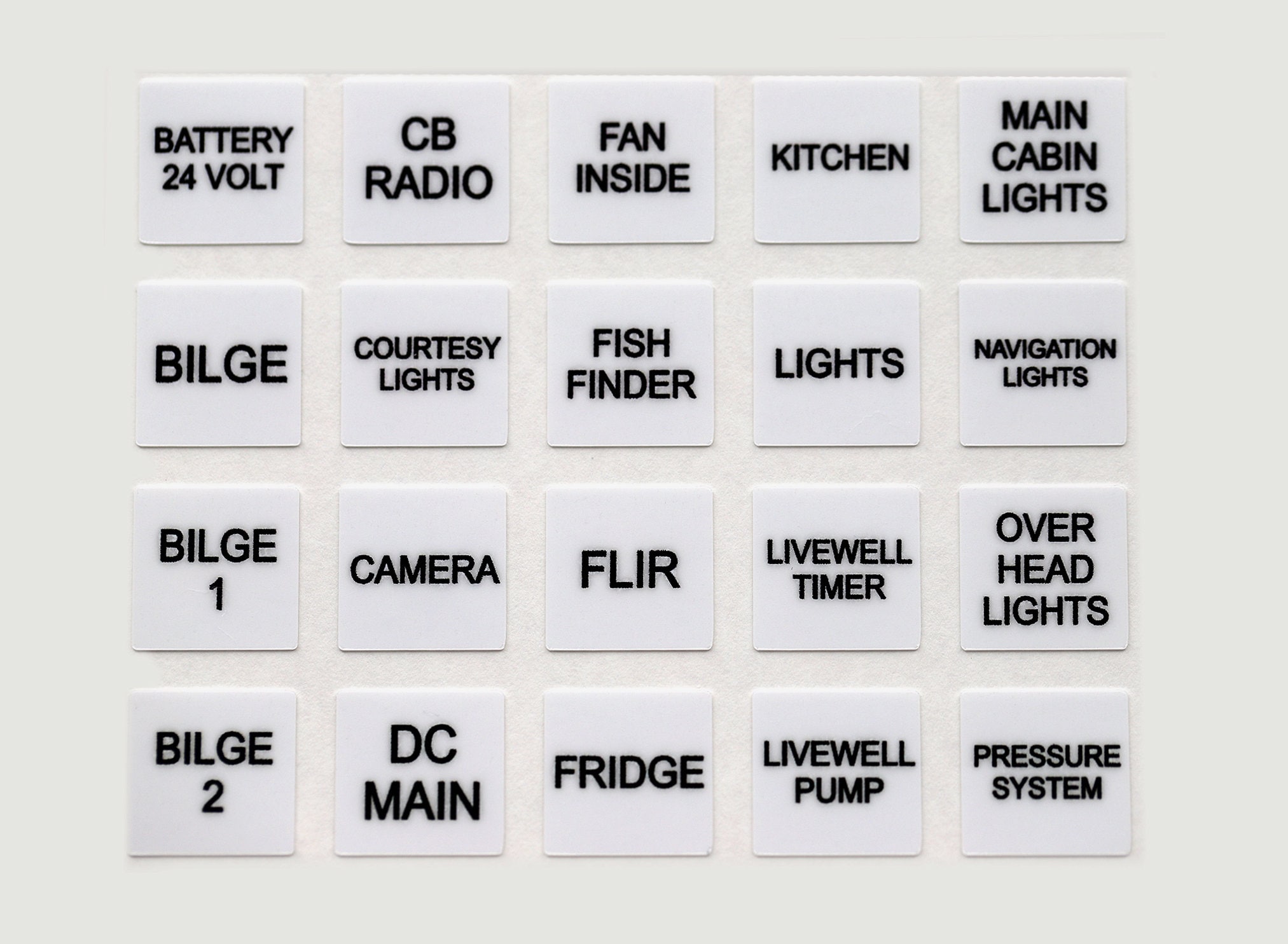 126 Die Cut White and Black Boat Dash Panel Marine Switch Etsy Australia