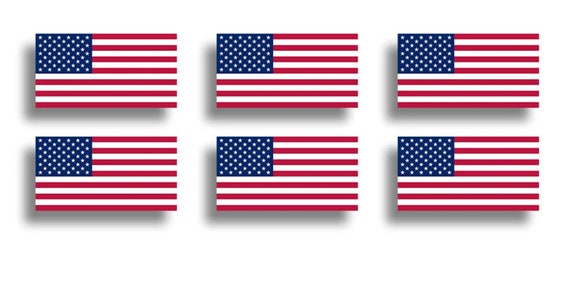 15-Pack American Flag Vinyl Stickers – Glossy, 1 1/8" X 2" – For Cars, Trucks, Windows