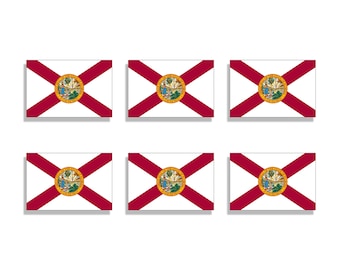 Florida State Flag Oval Sticker Decal Vinyl FL