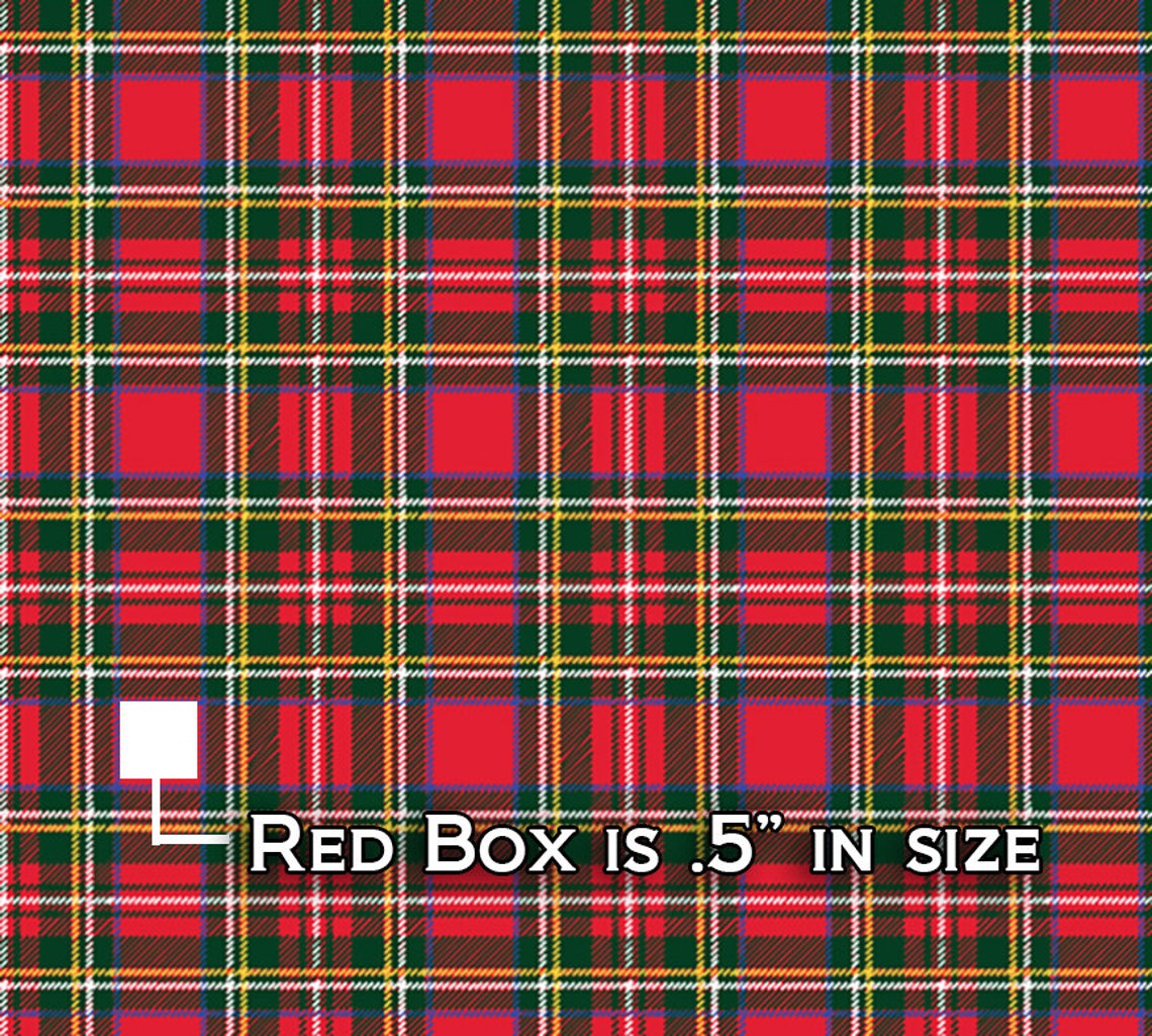 Red Flannel Christmas Plaid HTV Heat Transfer Vinyl Red Yellow Etsy