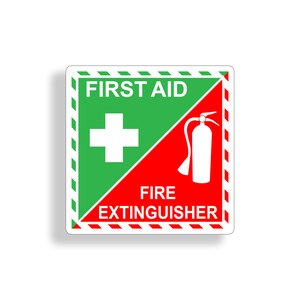 thumbnail image 2 of Darkside Ltd Fire Extinguisher Sticker – 4x4 Inch Self-Adhesive Vinyl – Racing Safety Graphic 2 of 5