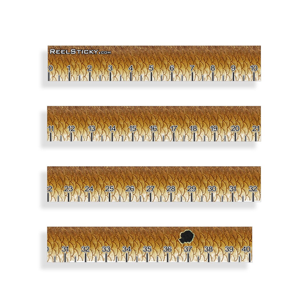 Red Fish Sticky 40 Inch Ruler Self Adhesive Sticker for Fishing Boat ...