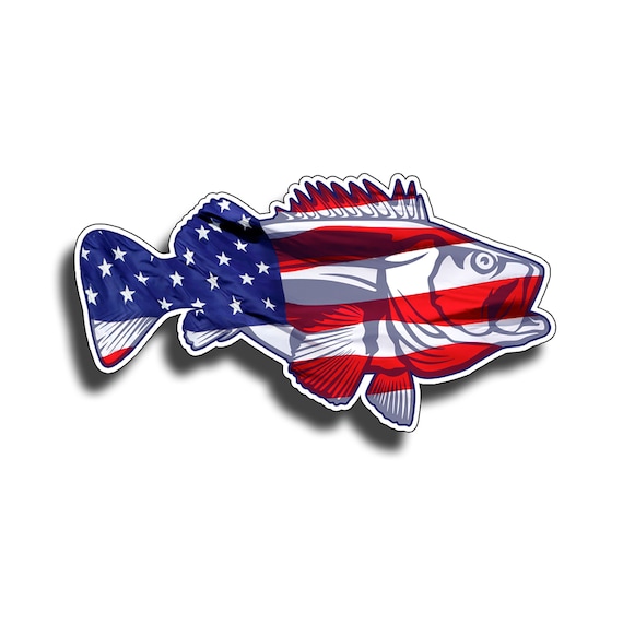 USA Bass Fish Sticker Printed Vinyl Fishing Decal Car Vehicle - Etsy