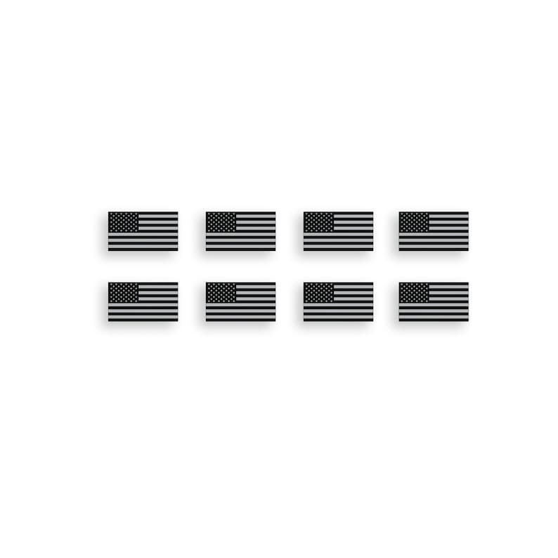 Micro Black and Gray Line USA American Flag Stickers Laptop Etsy