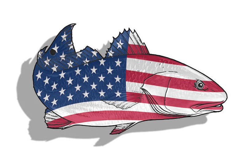 USA Redfish Sticker Printed Digital Vinyl Decal Fish Fishing | Etsy