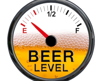 White Beer Meter Gauge Sticker Funny Drink Drinking Party Cooler Keg Réfrigérateur Réfrigérateur Vinyle Décal Graphique