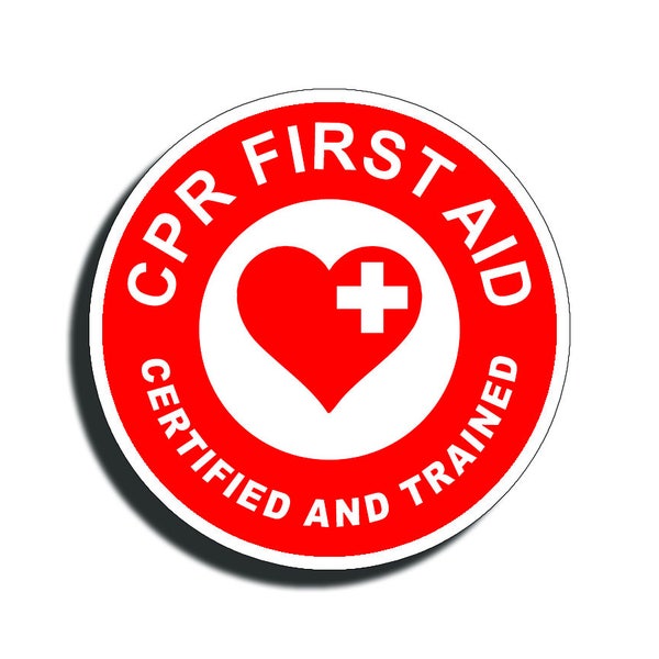 CPR Eerste Hulp Sticker 1e Redding Veilige Veiligheid Decal Emergency Station Hard Hat OF Doctor Office Clinic Trainer Getraind