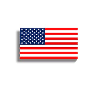 6&quot; USA Red White Blue Flag Car Vehicle Window Bumper Vinyl Decal Cup Tablet Tumbler Laptop Cooler Wall Door Hood Proud American Graphic