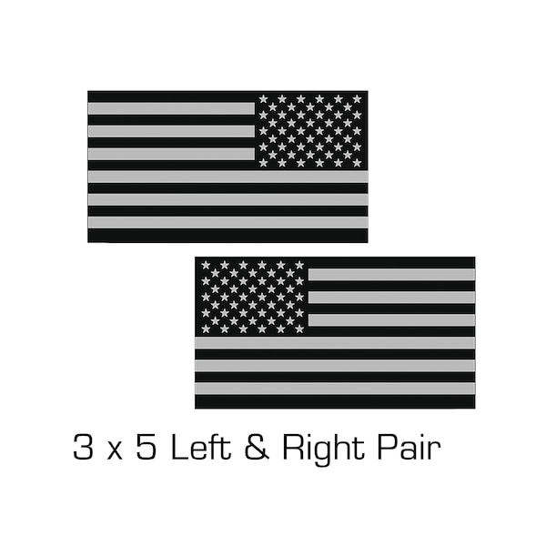 x20 5 Subdued Black American Flag Sticker Die Cut Decal USA LH RH Mirrored x20 5 Subdued Black American Flag Sticker Die Cut Decal USA LH RH Mirrored