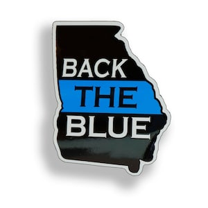 Georgia GA Volver la pegatina azul Lives Matter Policía Delgado LEO Sheriff Cup Laptop Car Vehicle Window Bumper Vinyl Decal