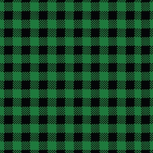 24 x 12 Inch Buffalo Green Black Check Plaid Printed Pattern Adhesive Sticky Craft Vinyl Sheets
