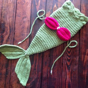 Mermaid tail- newborn mermaid tail, crochet mermaid tail, Baby photo prop mermaid, Mermaid blanket