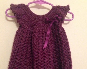 Crochet Pinafore dress for baby, Crochet Pinafore for toddler, Crochet Baby dress, Crochet dress