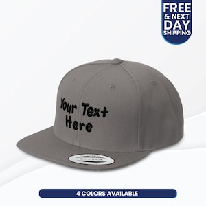 Customizable Snapback Cap Trucker Hat Unisex Adjustable Perfect Gift For Him Your Own Text Embroidery Cap Embroidery Hat Custom Cap Snapback