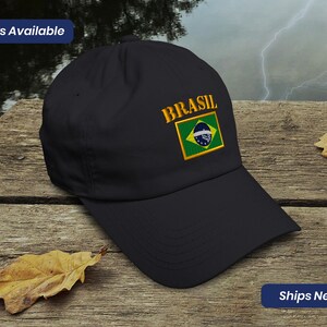 Soft Baseball Cap Embroidered Dad Hat Brazil Style B Flag Embroidery Ladies Baseball Cap Baseball Hats for Men Unique Gift Unisex Cap