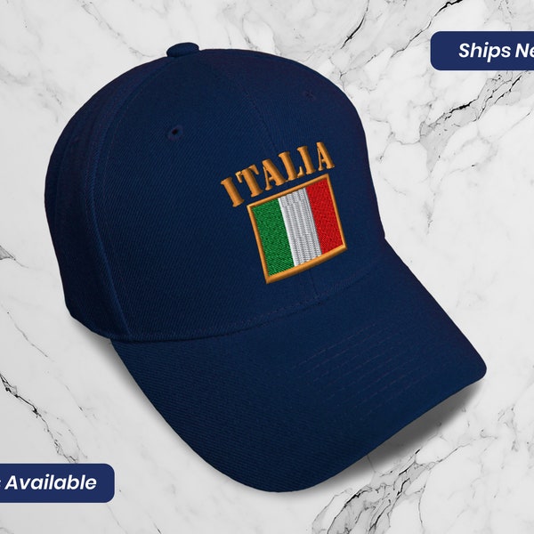 Baseball Caps for Men and Women Embroidered Ball Caps Italia Flag Ladies Baseball Hats Italia Flag Italia Unisex Cap Gift