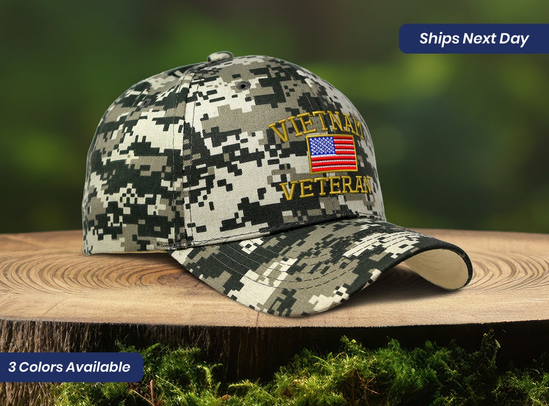Camo Hat Baseball Cap Camouflage Hat Vietnam Veteran War B
