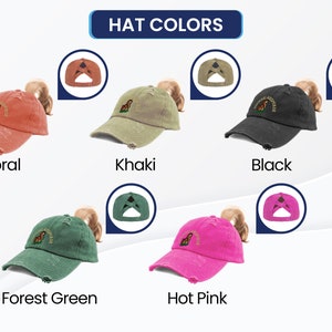 Ponytail Baseball Cap For Women – Florida Gator Swamp Design, Embroidered, Adjustable, 100% Cotton, One Size