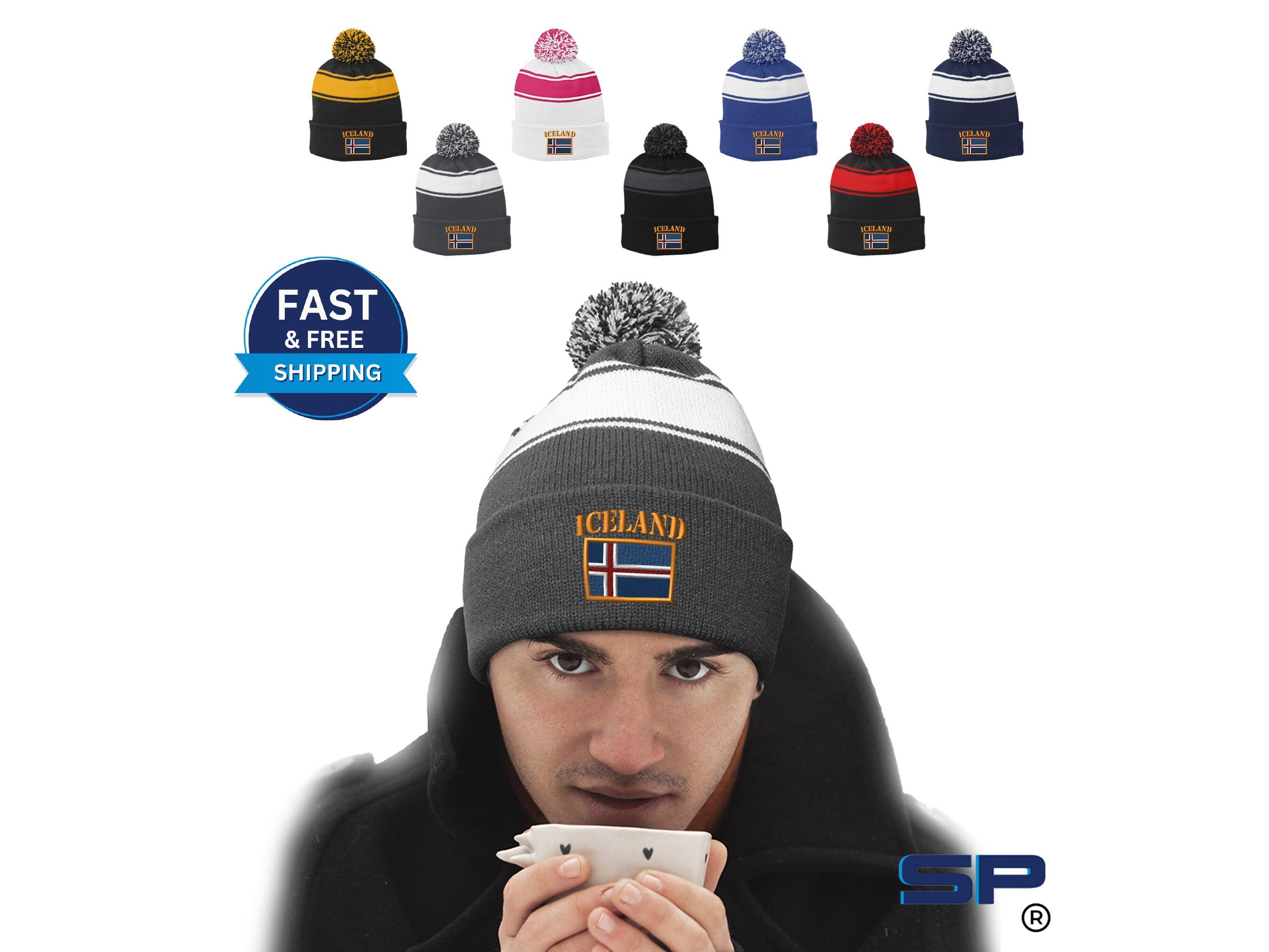 Hats with pompom – Mjúk Iceland