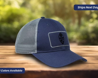 Mesh Cap Hat Patch Hat Baseball Cap Seal of Guam Embroidery Trucker Cap Hat Ball Caps Trucker Hat Seal Guam Unique Gift Unisex Cap