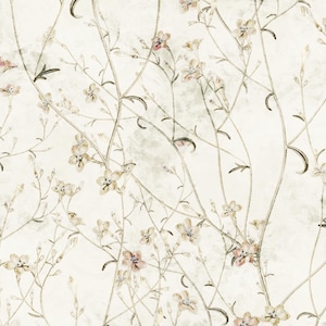Meadow plants seamless pattern, subtle pattern, fabric design, floral pattern, Old Meadow - with commercial license