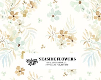 Soft Floral Wallpaper for Nursery or Fabric for Cottagecore Apparel
