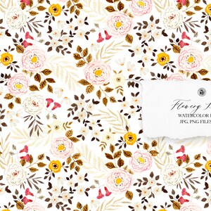 Aquarell handgemaltes Blumenmuster, buntes Muster - Blumenmuster - mit kommerzieller Lizenz