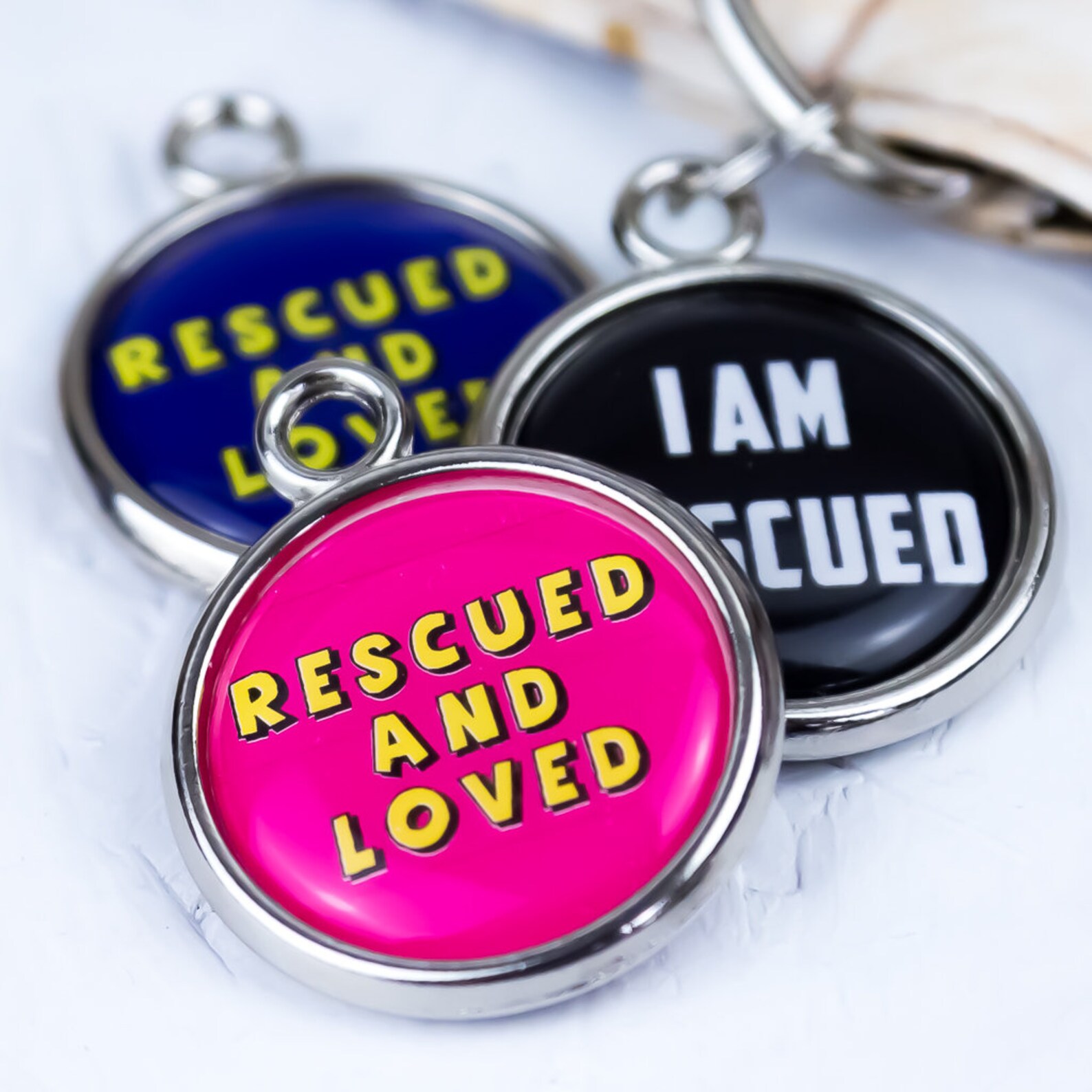 Dog Tag Rescued Dog Tags Dog Tags For Rescued Dogs Dog Etsy