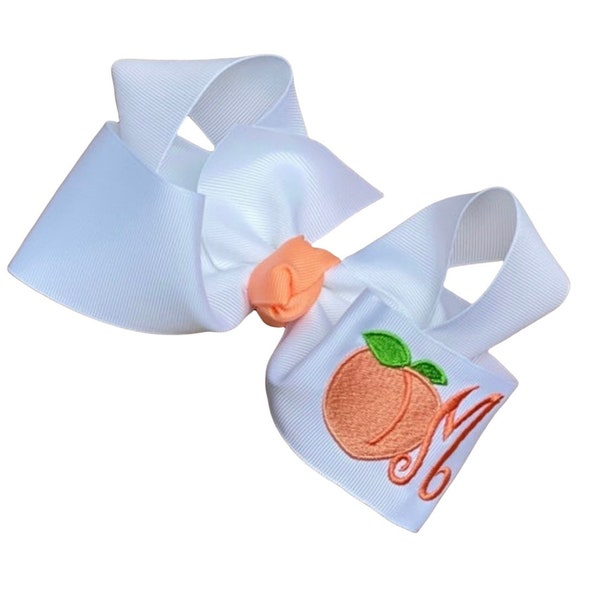 Peach Hair Bow Etsy
