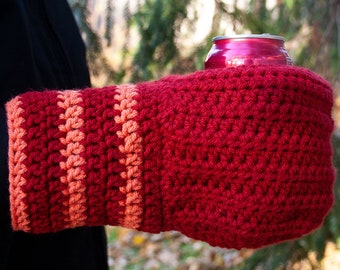 Manopla de ganchillo para bebidas – Funda acrílica para cerveza, regalo para fiestas al aire libre