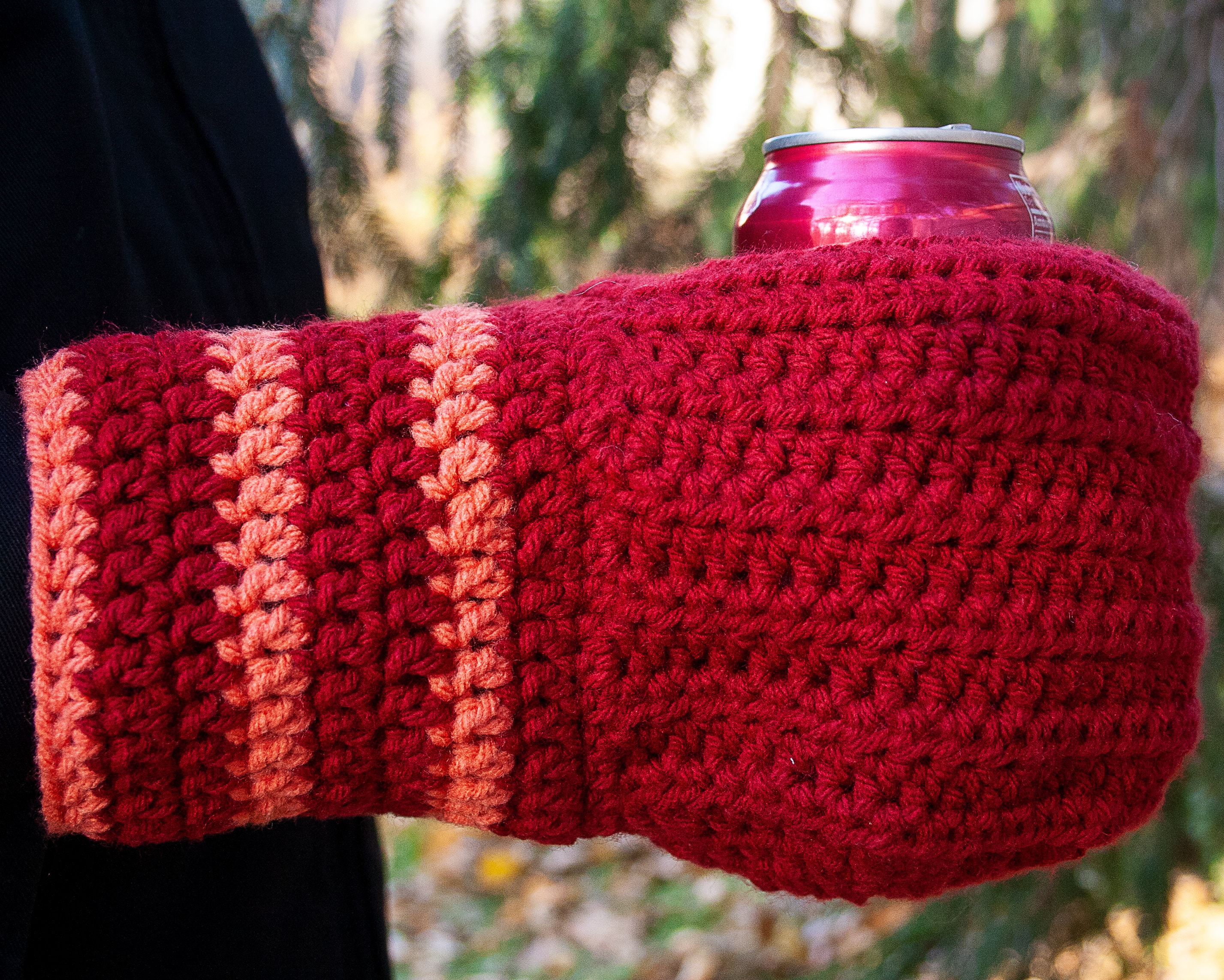 Crochet Drink Mitt - Acrylic Beer Cozy, Tailgating Gift