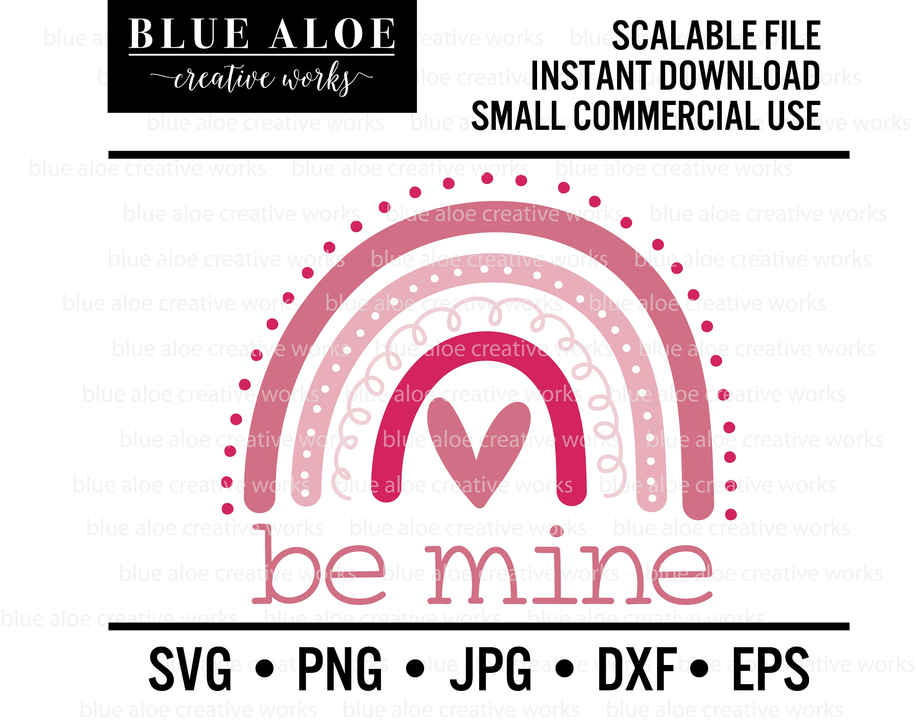 Be Mine Boho Rainbow Svg Valentine's Day Heart Svg Cut - Etsy