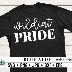 Wildcat Pride svg Wildcat svg, school mascot svg cut file for Cricut and Silhouette, dxf, png, jpg, eps