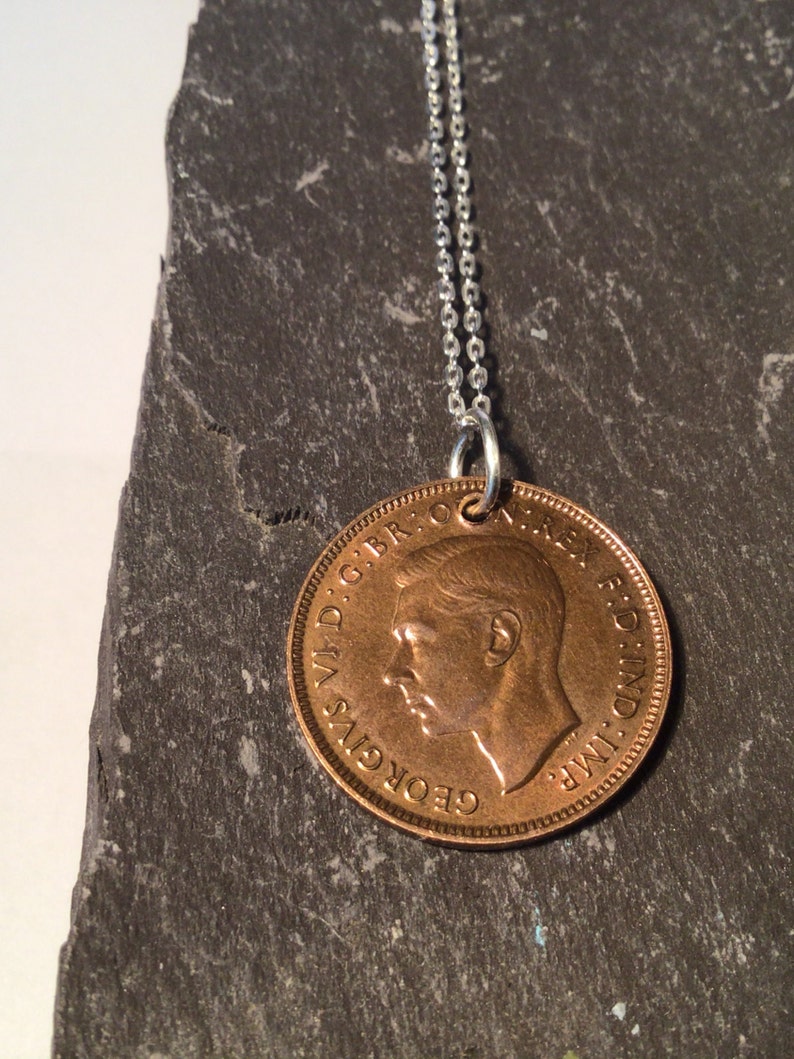 Wren farthing pendant on sterling silver chain image 7