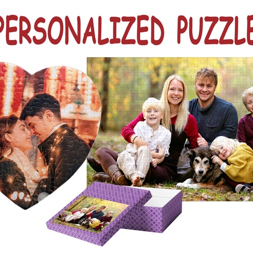 Personalized Photo Puzzles Family Photo Puzzles Customized Etsy