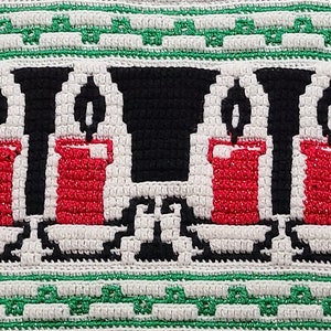 Christmas Series: Chambersticks (Candles) Mosaic Crochet Pattern