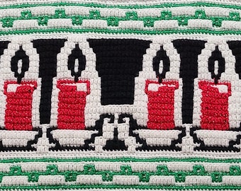 Christmas Series: Chambersticks (Candles) Mosaic Crochet Pattern