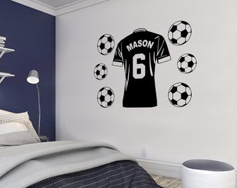 Personalised Football Shirt - Wall Art - Vinyl Transfer - Wall Sticker - Kids Bedroom