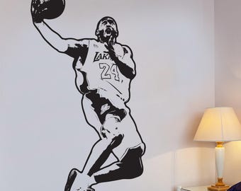 Koby Bryant Wall Sticker Decal Sports Art Basketball Player