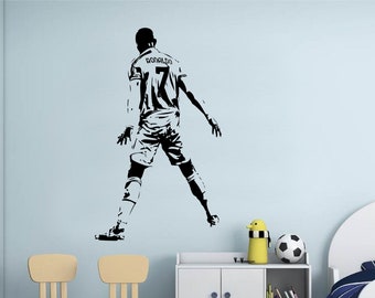 Ronaldo - Adhesivo de pared - Vinilo transferible - Fútbol
