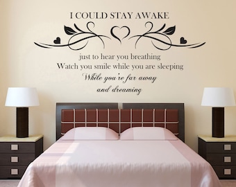 Aerosmith - Breathing Lyrics - Wall sticker - Contemporary - Vinyl Decal - Love