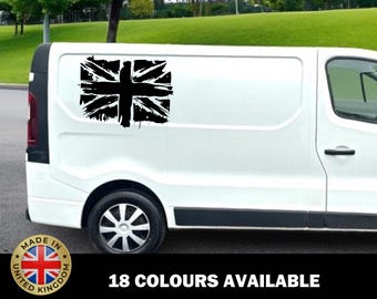 Union Jack Flag Decal Sticker Grunge Splat Splash Style Camper Van UK Graphic