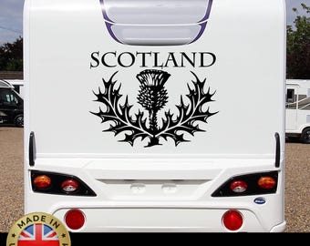 Scotland Thistle Decal Sticker Style Camper Van Car UK Graphic
